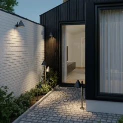 Lampadaire Eriksson taille M LED intégrée 1200lm 17W IP44 GoodHome noir