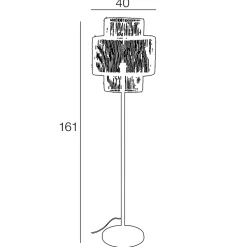 Lampadaire extérieur Cacun E27 15W IP44 jacinthe d'eau H.161 x Ø40 cm