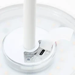 Lampadaire extérieur MACOBO blanc mat acier inoxydable/acrylique - LED intégrée 3,4W