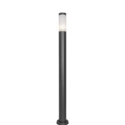 Lampadaire extérieur moderne gris foncé avec opale 110 cm IP44 - Rox