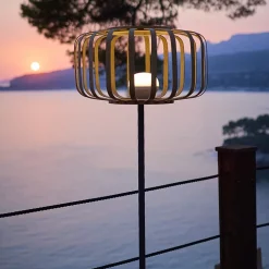 Lampadaire extérieur sans fil STANDY BAMBOU H150cm