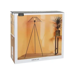 Lampadaire filaire métal Hibiscus noir Ostaria