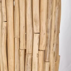 Lampadaire H. 171 cm assemblage bouts de bois de teck massif - ED