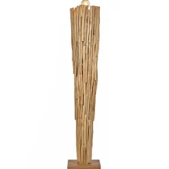 Lampadaire H. 171 cm assemblage bouts de bois de teck massif - ED