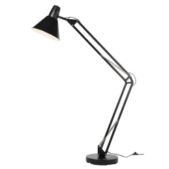 Lampadaire Harchies GoodHome E27 noir mat