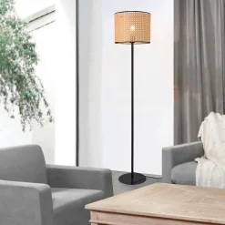 Lampadaire Helens E27 154 x 30 cm noir beige lux.pro