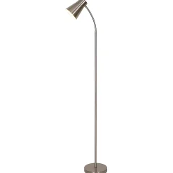 Lampadaire Hetange GoodHome E27 argent