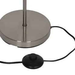 Lampadaire Hetange GoodHome E27 argent