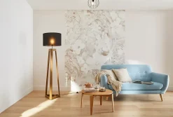 Lampadaire Honore Corep E27 IP20 60W bois foncé noir