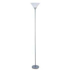 Lampadaire incandescent E27 gris mat