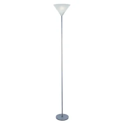 Lampadaire incandescent E27 gris mat