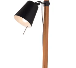 Lampadaire incandescent Menonry GoodHome E27 noir mat