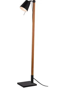 Lampadaire incandescent Menonry GoodHome E27 noir mat