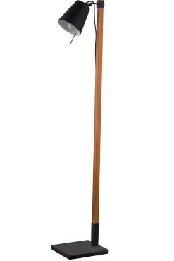 Lampadaire incandescent Menonry GoodHome E27 noir mat