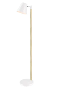 Lampadaire incandescent Mulanje GoodHome E14 blanc mat