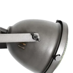 Lampadaire industriel en acier et bois 2 lumières - Emado