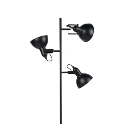 Lampadaire industriel noir avec or 3 lumières - Tommy