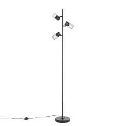 Lampadaire industriel noir 3 lumières - Jim