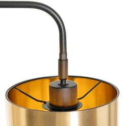 Lampadaire intelligent noir avec or avec Wifi A60 - Lofty