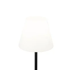 Lampadaire intelligent noir avec abat-jour blanc 35 cm IP65 avec WiFi A60 - Virginia