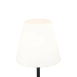Lampadaire intelligent noir avec abat-jour blanc 35 cm IP65 avec WiFi A60 - Virginia