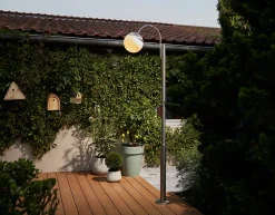 Lampadaire Jarrow E27 25W IP44 GoodHome chrome