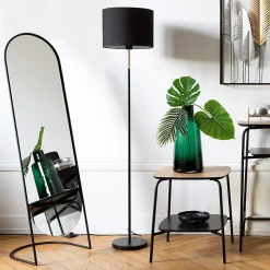 Lampadaire Jule - noir et doré - métal H151 cm - Atmosphera