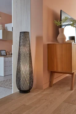 Lampadaire Kasungu E27 60W IP20 Ø28 x H. 95,5 cm GoodHome noir