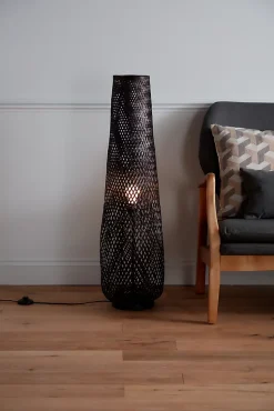 Lampadaire Kasungu E27 60W IP20 Ø28 x H. 95,5 cm GoodHome noir