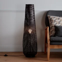 Lampadaire Kasungu E27 60W IP20 Ø28 x H. 95,5 cm GoodHome noir