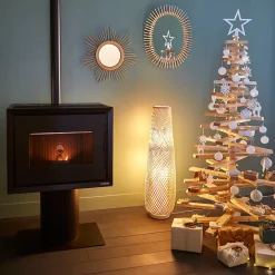 Lampadaire Kasungu E27 60w IP20 ø28 x h. 95,5 cm GoodHome coloris naturel