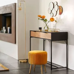 Lampadaire Keli doré - métal H150 cm - Atmosphera