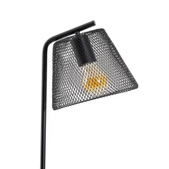 Lampadaire 'KORIE', lampadaire en métal noir, avec douille E27, hauteur 140 cm, pour le salon et le bureau