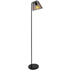 Lampadaire 'KORIE', lampadaire en métal noir, avec douille E27, hauteur 140 cm, pour le salon et le bureau