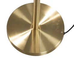 Lampadaire laiton avec abat-jour en velours vert 50 cm - Simplo
