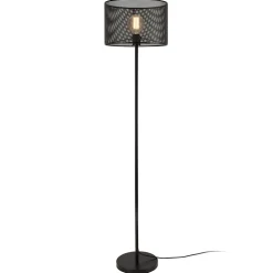 Lampadaire Lampe à Pied Métal Noir E27 153 Cm lux.pro