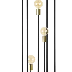 Lampadaire Lampe Sur Pied Métal E27 Noir 140 X 30 X 30 Cm lux.pro