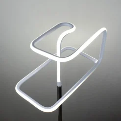 Lampadaire LED 167 cm design abstrait pied métal chromé - SQUARE