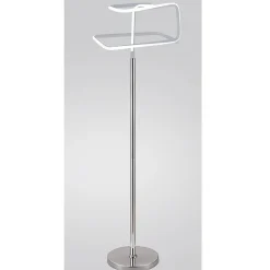 Lampadaire LED 167 cm design abstrait pied métal chromé - SQUARE