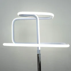 Lampadaire LED 167 cm design abstrait pied métal chromé - SQUARE