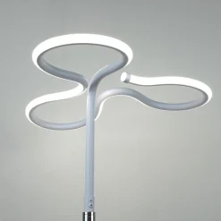 Lampadaire LED 166 cm design trèfle pied métal chromé - CLOVER