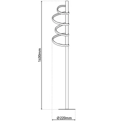 Lampadaire LED BELLEZA 140cm metal plastique nickel mat blanc LEDs fixes salon salle a manger chambre bureau moderne