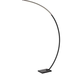Lampadaire LED Curve en arc noir IP20 540lm 15W H.192cm Lucide