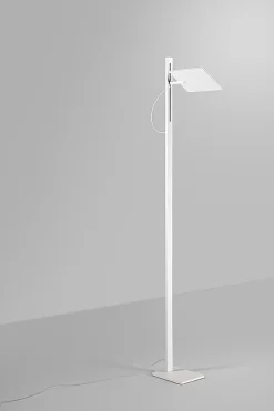 Lampadaire led de salon blanc, 24W 2160lm, réglable en hauteur et orientable à 340, interrupteur on/off, CCT et variateur à pied