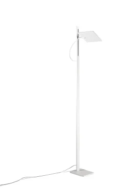 Lampadaire led de salon blanc, 24W 2160lm, réglable en hauteur et orientable à 340, interrupteur on/off, CCT et variateur à pied