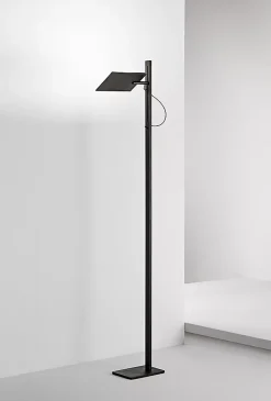 Lampadaire led de salon noir, 24W 2160lm, réglable en hauteur et orientable à 340, interrupteur on/off, CCT et variateur à pied