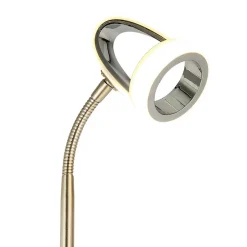Lampadaire LED design Rodrik - H. 162 cm - Argent mat