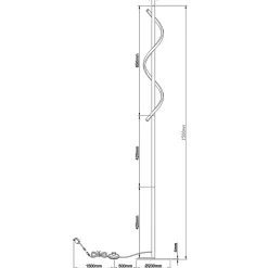 Lampadaire LED Eunice métal noir mat H.150cm IP20 E27 16W Brilliant