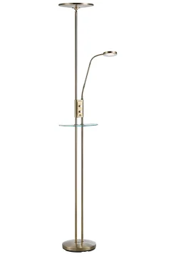 Lampadaire LED fixe, 18+5W, IP20, laiton antique - Markslöjd - Friend