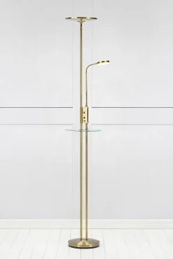 Lampadaire LED fixe, 18+5W, IP20, laiton antique - Markslöjd - Friend